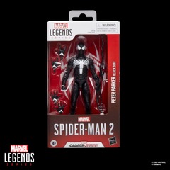 Marvel Legends Series Gamerverse Peter Parker Black Suit, Spider-Man 2 Video Game-Inspired Collectible 6 Inch Action Figure